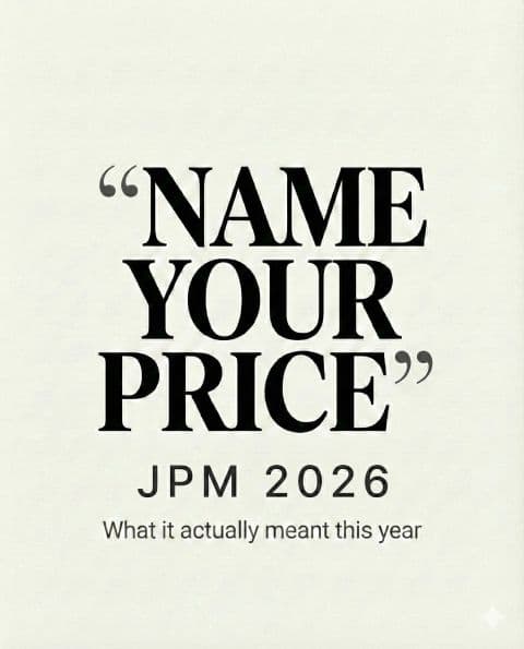 "Name Your Price": What JPM Week Revealed About Biotech's Liquidity Shift